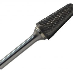 SL3x6" 3/8" X 1-1/16" Cone Radius End Carbide Burr 1/4" Shank 6" - OAL
