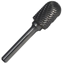 SC5 1/2" X 1" Cylindrical Radius End Carbide Burr 1/4 Shank