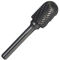 SC5NF 1/2" X 1" Cyl Radius End Carbide Burr 1/4" Shank - Aluminum