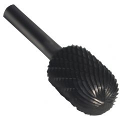SC1x6" 1/4" X 5/8" Cyl Radius End Carbide Burr 1/4" Shank 6" - OAL - Image 2