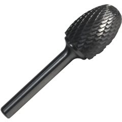 SE11 3/16" X 5/16" Oval Carbide Burr 1/4 Shank