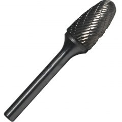 SF5x6" 1/2" X 1" Tree Radius End Carbide Burr 1/4" Shank 6" - OAL