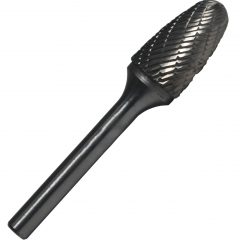 SF5NF 1/2" X 1" Tree Carbide Burr 1/4" Shank - Aluminum