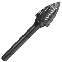 SG6 5/8" X 1" Tree Pointed End Carbide Burr 1/4 Shank