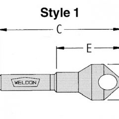 82 Degree Pilotless Countersink for #6 screw