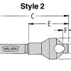 5/16" X 5/16"82 Degree Piloted Countersink