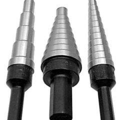 3 Piece Unibit HSS Step Drill Bit Set (Sizes #1 to #3)