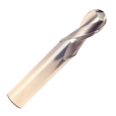 9/16" 2 Flute Carbide Uncoated (Bright) 1-1/8" Flute Length 3-1/2" Overall Length 9/16" Shank Single End Ball End Mill