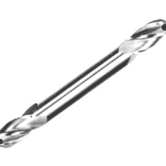 3/8" Carbide 2 Flute Double End Stub Ball End Mill