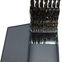 1/16"-1/2"x64ths Piece Cobalt Drill Bit Set - 3/8" Shank