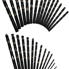 1/16 - 1/2 HSS Black & Gold Jobber Drill Bit Set - Shatter Proof Case - 29 Pieces (1/64 Increments - 3/8" Shank 3/8" and Up) - Image 2