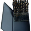 1/16"-1/2"x64ths 29 Piece Black & Gold Drill Bit Set - 3/8" Shank over 3/8"