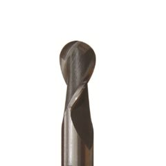 3/16" X 3/8" HSS 2 Flute Single End Ball End Mill - Image 3