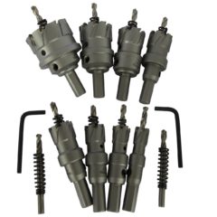 8 Piece Carbide Tipped Hole Cutter Set with 1" Depth of Cut (5/8", 3/4", 7/8", 1", 1-1/4", 1-1/2", 1-3/4", 2") - Image 2