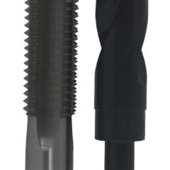 1"-12 UNF HSS Plug Tap and 59/64" HSS 1/2" Shank Drill Bit