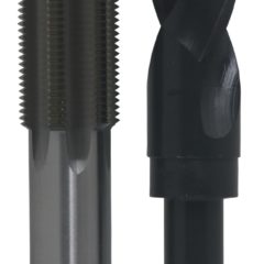 1-3/8"-12 UNF HSS Plug Tap and 1-19/64" HSS 1/2" Shank Drill Bit