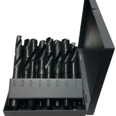 9/16-1"x16ths 8 Piece HSS Reduce Shank Drill Bit Set