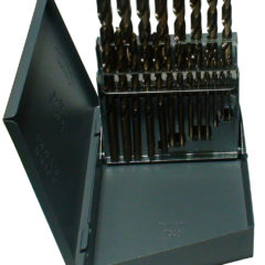 1/16"-3/8" x64ths 21 Piece Cobalt Jobber Length Drill Bit Set