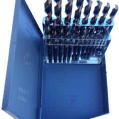 1/16"-3/8"x64ths 21 Piece Black & Gold Drill Bit Set