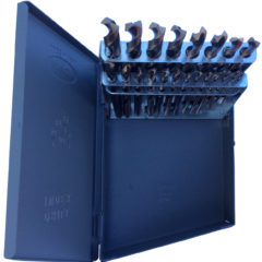 1/16" - 3/8" HSS Black & Gold Mechanic Length Drill Bit Set - Metal Case - 21 Pieces (1/64 Increments)