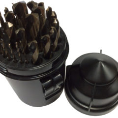 1/16 - 1/2 HSS Black & Gold MECHANIC LENGTH Drill Bit Set - Shatter Proof Case - 29 Pieces (1/64 Increments)