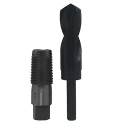 1" Carbon Steel NPT Tap and 1-5/32" HSS Drill Bit