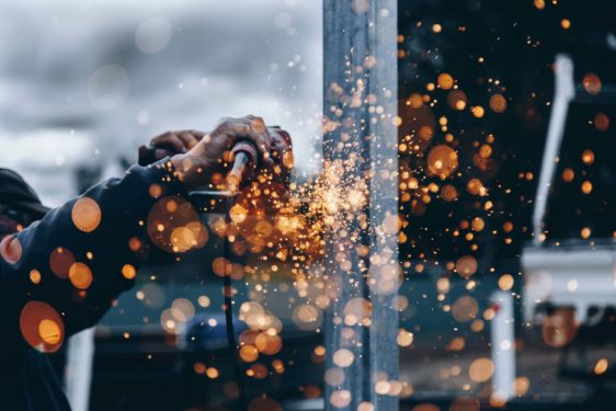 banner-sanding-sparks-metal